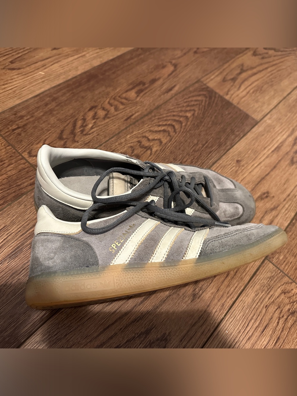 adidas Spezial Grey Suede Sneakers size 11 - White Stripes and Gum Sole